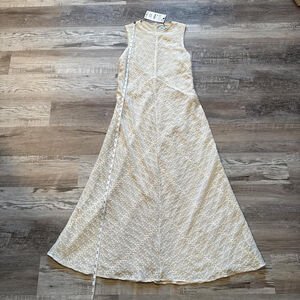 ZARA EMBROIDED SUMMER MIDI DRESS - BRAND NEW WITH TAG - SIZE XS